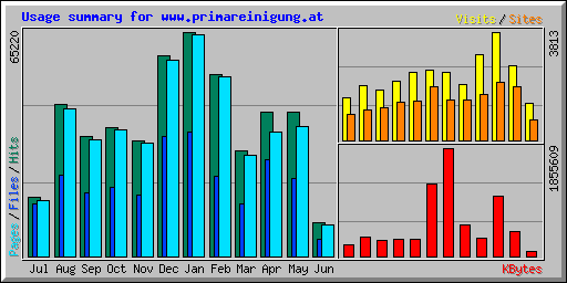 Usage summary for www.primareinigung.at